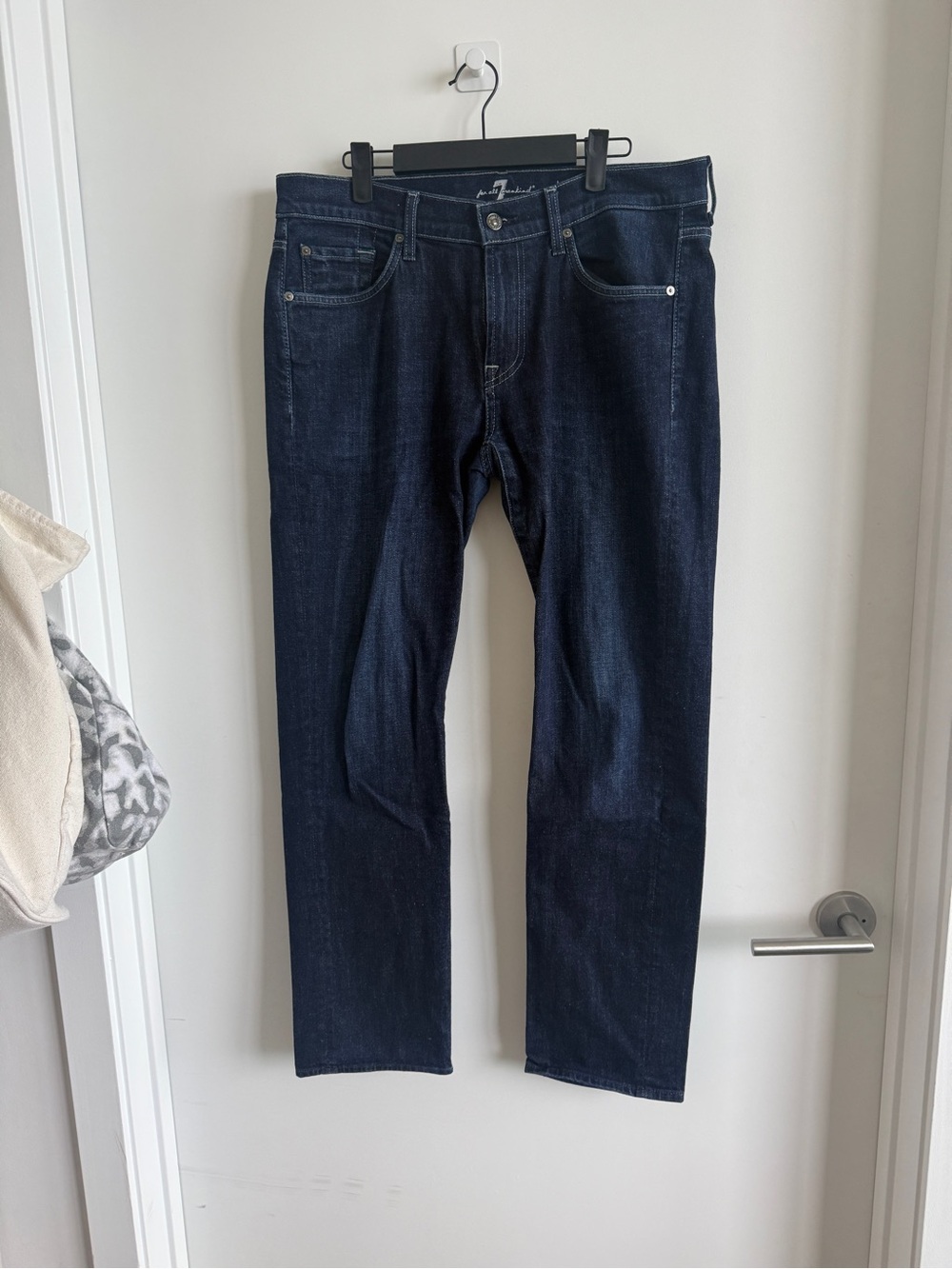 7 For All Mankind Slim Dark Blue Jeans